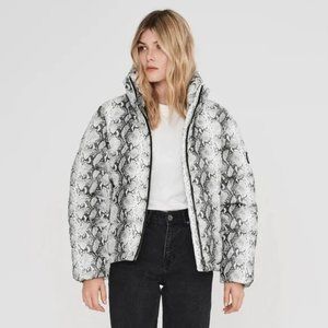 NOIZE Jozy Snake Print Puffer Jacket